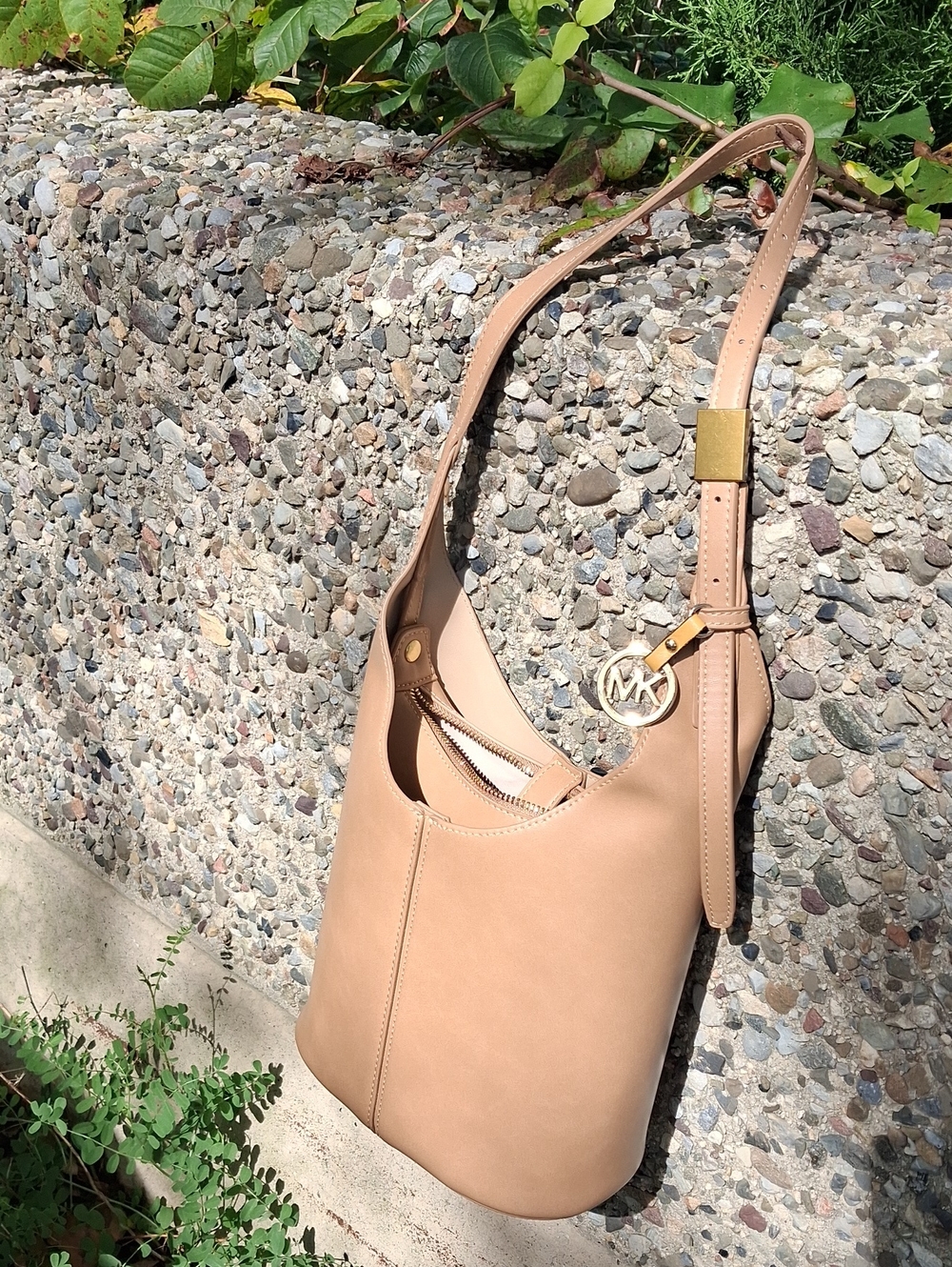 Bucket Handbag with Gold MK Charm